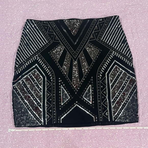 NWT Black and Silver Express Mini Skirt - medium - Picture 1 of 3